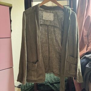 notPERFECTLINEN Heavyweight Stockholm Jacket with belt